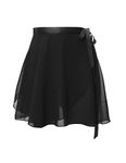 Daydance Black Ballet Skirt Women Sheer Wrap Chiffon Over Scarf for Dancing