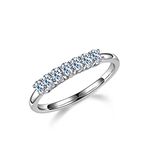 Oval Cut Moissanite Wedding Band for Women, Precious Metal, Moissanite