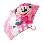 Kuber Industries Disney Minnie Print Umbrella For Kids|Automatic Umbrella For Rain (Pink)