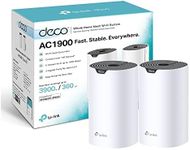 TP-Link Deco S7 AC1900 Whole Mesh Wi-Fi System, Dual-Band with Gigabit Ports, Coverage up to 3,900 ft2, Connect up to 150 devices, 1.2 GHz CPU, Work with Amazon Alexa, Parental Controls, Pack of 2