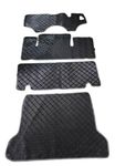 Cabix Rubber Foot Mat Complete Floor Matting including Diggi for Maruti Omni Van (Set of 4)