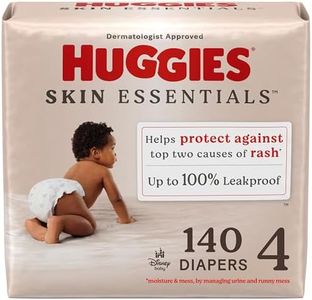 Huggies Size 4 Diapers, Skin Essentials Baby Diapers, Size 4 (22-37 lbs), 140 Count (2 Packs of 70)