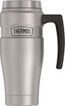 Thermos SK1000MSTRI4 Stainless King 16 Ounce Travel Mug with Handle, Matte Steel, Gray, SK1000MSTRI4, 24 oz