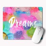 MM9E Non-Slip Dreams Colorful, Motivational Quotes Printed Mouse Pad for Gaming Computer, Laptop, PC Mouse Pad (Multicolor)