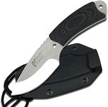 MTech USA Xtreme – Fixed Blade Knife – Brushed Finish Stainless Steel Blade with Black Micarta Handle and Kydex Sheath, Full Tang Construction, EDC, Tactical – MX-8035, 7-Inch Overall