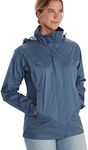 MARMOT Women's Precip Eco Jacket | Lightweight, Waterproof Jacket for Women, Ideal for Hiking, Jogging, and Camping, 100% Recycled, Storm, Medium