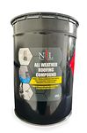 Njl Direct All Weather Roofing Compound Bitumen Waterproof Roof Coating Paint 25L