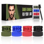 Azrra Jaw Trainer, Jaw Exerciser & Jawline Shaper for Men & Women, Double Chin Reducer, Jawline Toning Tool with 4 Resistance Levels (8pcs)