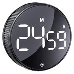 Blue Snail Kitchen Timer, Productivity Timer with LED Digital Display, Smart Timer for Home Classroom, Gym, Office, Volume and Brightness Adjustable Efficana Time (Black)