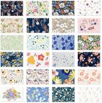 Floral Blank Greeting Cards 24 Pack Blank 4" x 6" Boxed Floral Greeting Note Cards with Self-adhesive Envelopes All Occasion, 24 Unique Floral Watercolor Designs No Repeats