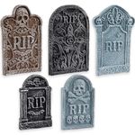 Amscan 191098 Tombstone Decoration Value Pack - 5 Pcs Graveyard Kit, Multicolor, 3X 57cm 2X 27cm