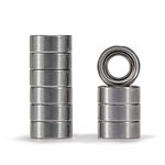 XIKE 10 Pcs MR106ZZ Miniature Ball Bearings 6x10x3mm, Bearing Steel and Double Metal Seals, Pre-lubrication, MR106-2Z Deep Groove Ball Bearing with Shields.