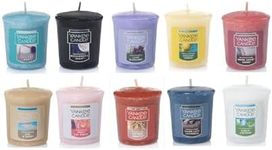 Yankee Candle Value Bundle with 10 Votive Scented Candles, Mixed Popular Fragrances, Set of 10