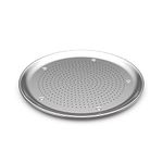 Nordic Ware Naturals 16" Hot Air Pizza Crisper Round Pan Aluminium Tray, Silver