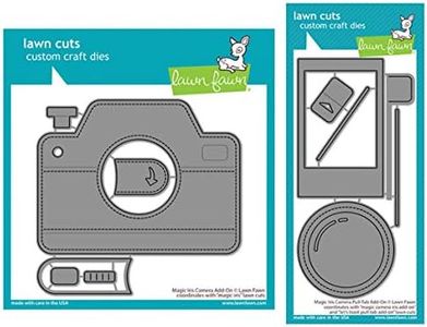 Lawn Fawn Magic Iris Camera Add-on Interactive Die and Pull Tab Add-on Die, Two Item Bundle (LF2344, LF2345)