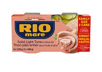 Rio Mare - Solid Light Tuna in Olive Oil, Canned Tuna, High in Protein, 160g 2 Count, Family Size