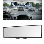 Yoolight Car Rearview Mirrors, Car Universal 12'' Interior Clip On Panoramic Rear View Mirror Wide Angle Rear View Mirror (12" L x 2.8" H)