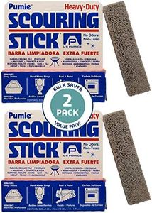 PUMIE Scouring Stick, Heavy Duty Extra Strong Pumice Cleaning Bar, Perfect Pumice Stone for Cleaning Tough Toilet Rings, Bathroom & Kitchen Stains - Scouring Stick on Toilet Bowls, Pool, Tiles(2 Pack)