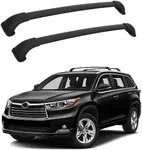 CHEINAUTO Roof Rack Cross Bar Fit for 2014-2019 Highlander, Heavy Duty Steel Highlander Cross Bars for Rooftop Cargo Carrier Bag Basket Kayak Canoe Bike Snowboard