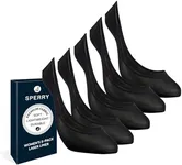 Sperry Women’s No Show Socks, Laser Cut Ultra Low Cut Liner Sock, 360° Non-Slip Gripper, Invisible Liners for Flats, Black, 4-10