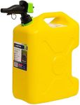 Scepter SmartControl 5 Gallon 18.9 Liter Plastic Dual Handle Diesel Gas Container Jug with Controllable Flow Nozzle Spout, Yellow