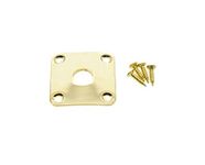 KAISH Gold Metal Curved Bottom Jack Plate Square Jackplate for Gibson Les Paul