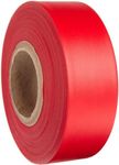 Brady Red Flagging Tape for Boundaries and Hazardous Areas - Non-Adhesive Tape, 1.188" Width, 300' Length (Pack of 1) - 58346