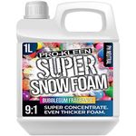 Pro-Kleen Super Snow Foam Car Shampoo 1L - Produces Extra Thick Foam - pH Neutral & Super Concentrate Formula (Bubblegum)