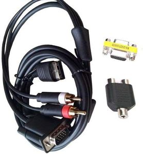 OSTENT DC VGA Video Cable HD RCA Adapter Japan NTSC US PAL Compatible for SEGA Dreamcast Console