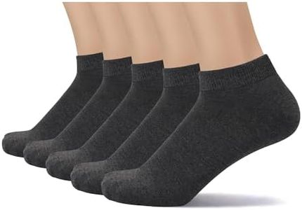SERISIMPLE Thin Viscose Bamboo Low Cut Ankle Socks Men Thin Breathable Sock Comfort Cool Softy Sock 5 Paris(US, Alpha, Large, Regular, Regular, Grey2)
