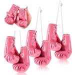 Deekin 3 Pairs Mini Boxing Gloves Miniature Punching Gloves Boxing Party Hanging Decorations Pink Breast Cancer Awareness Decor Gifts Home Party Favors