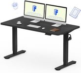 FLEXISPOT 55 x 28 Inches Electric Stand Up Desk Workstation, Whole-Piece Desk Board Home Office Computer Standing Table Height Adjustable Desk (EC1 Classic Black Frame + 55" Black Top)