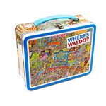 AQUARIUS Where's Waldo Fun Box - Sturdy Tin Storage Box with Plastic Handle & Embossed Front Cover - Officially Licensed Waldo Merchandise & Collectible Gift