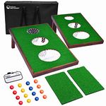 GoSports BattleChip Versus Golf Game - Includes Two 3 ft x 2 ft Targets, 16 Foam Balls, 2 Hitting Mats, Scorecard and Carrying Case