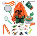 COSORO 18 Pack Kids Outdoor Explorer Kit-Kids Adventure Kit Fun Toys Educational Toys Gift Toys For 6-10 Years Old Boys Girls Birthday Xmas Present,Kids Binoculars Set For Camping Hiking Pretend Play