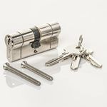 High Security TS007 1 Star Euro Cylinder Lock, British Standard, Insurance Approved Barrel Lock and Key Sets. Supplied with 3 Keys. UPVC Door Locks. (40mm x 60mm (100mm Total))