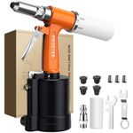 Proster Pneumatic Duty Air Hydraulic Riveter 2.4-4.8mm 3/16" 3/32" 1/8" 5/32" Capacity 3097lbf Pulling Pop Riveter Air Rivet Gun