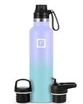 IRON °FLASK Sports Water Bottle - 710 ml, 3 Lids (Spout Lid), Vacuum Insulated Stainless Steel, Hot Cold, Modern Double Walled, Simple Thermo Mug, Standard Hydro Metal Canteen