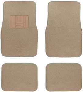 Sumex PLUSH03 Alfombra para Coche Universal de Moqueta, de Color Beige, Antideslizante y Talonera Reforzada,