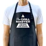 UP THE MOMENT The Grill Master The Man The Myth The Legend Apron, Funny Apron for Men, BBQ Grill Apron, Chef Apron, Funny Apron for Dad, Mens Funny Apron, Funny Chef Apron for Men