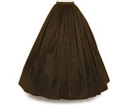 JANAK Full length long flared silk skirt (Brown)