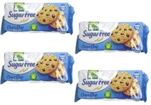 Gullon Sugar Free Chocolate chip biscuits cookies 125g x 4, Sugar free snack is great choice for diabetics Gift for family and friends