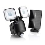 Auraglow Twin LED Outdoor Security Flood Light Hybrid Power Solar & Backup Battery PIR Motion Sensor - Cyrus