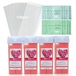 Roll On Wax Waxing Kit 4 Pack Rose 