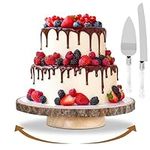 Cake Stand Rotating 12Inch Wood Cak