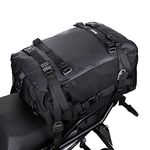 Rhinowalk Motor Saddle Bag Motorcycle Pannier Bag Waterproof Multifunctional Rear Rack Trunk Seat Bag (Black, 30L)