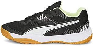 PUMA Unisex's Solarflash Ii Indoor Court Shoe, Puma Black Puma White Fizzy Light Gum, 8 UK