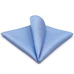 Shlax&Wing Solid Light Blue Azure Pocket Squares For Men Business WeddingL12.6 inx12.6 in Matching Pocket Square Only