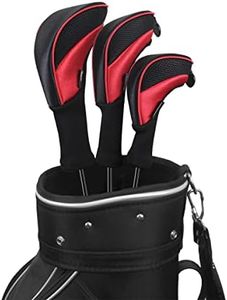 Scott Edward 3Pcs Long Neck Mesh Golf Club Headcovers Set Golf Club Head Covers for Driver Fairway Hybrids Woods