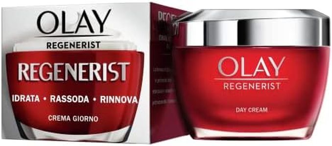 OLAY Crema Viso Giorno Regenerist, Antirughe, Idratante con Acido Ialuronico, Niacinamide e Vitamina B3, Rassoda e Idrata la Pelle in Profondità per un Aspetto Tonico e Rigenerato, 50ml